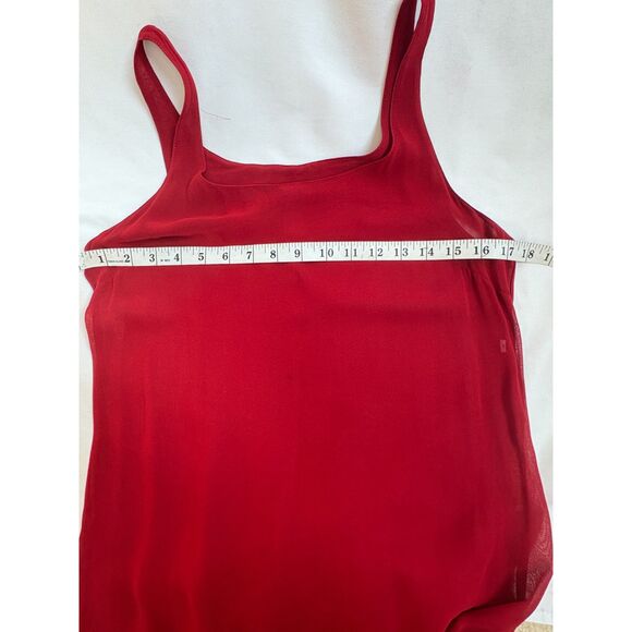 Vintage Red Slip Light Maxi Beachy Dress 2 Boho Ornaments Vacation Swim Cover - Picture 7 of 9